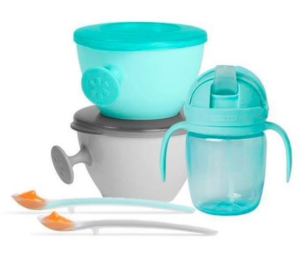 Skip Hop Zestaw jedzeniowy Easy-Feed Teal/Grey - 1255906 - zdjęcie